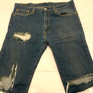 Levi’s 508 Custom Distressed Denim Shorts- Size 36